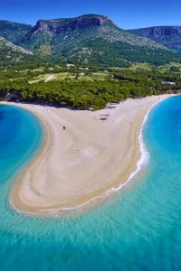 Aerial view of Zlatni Rat beach