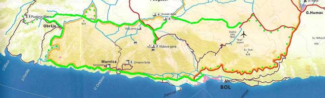 Map south Brac